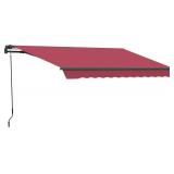 Outsunny 10' x 8' Manual Retractable Awning, Sun S