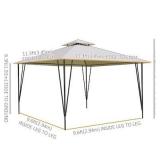 Outsunny 11' x 11' Canopy Tent Outdoor Party Gazeb