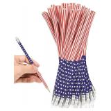 Outus 30 Pieces American Flag Pencils USA Flag Pat