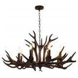 Rustic Antler Chandelier Dark Brown 8 Light E12 Vi