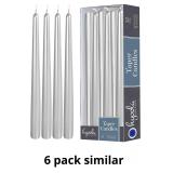 Hyoola 12 Pack Tall Metallic Taper Candles - 10 In