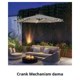 Outsunny 10ft Outdoor Cantilever Umbrella Banana U