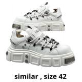 Faux Leather Y2K Punk Studded Platform Sneakers fo
