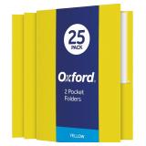 Oxford Twin-Pocket Folders, Textured Paper, Letter