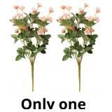 2 Bunches Artificial Rose Bushes Valentine's Day R