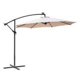 Outsunny 10ft Cantilever Solar Hanging Offset Umbr
