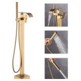 Waterfall Freestanding Bathtub Faucet, Floor Mount