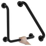 L-Shaped Shower Grab Bar 16x16 Inch, Zepolu Stainl