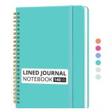 Taja Lined Spiral Journal Notebook for Women & Men