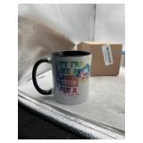 Fragile Like A Bomb Ceramic Mug, Black/White