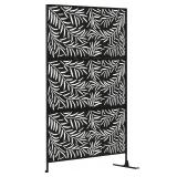 Outsunny Metal Outdoor Privacy Screen, 78' x 48' F