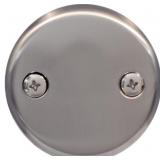 Westbrass 3-1/8' Two-Hole Overflow Face Plate and