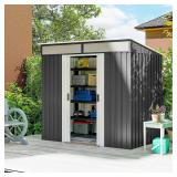 Outsunny 6.5' x 4' Outdoor Storage Shed with Found
