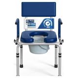 Drop Arm Bedside Commode, Commode Toilet with Padd