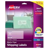 Matte Clear Easy Peel Shipping Labels with Sure Fe