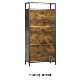 HOMCOM Industrial Shoe Cabinet, Narrow Shoe Storag