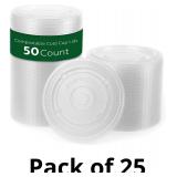 Restaurantware Cup Lid 50 Pack Fits 9, 12, 16, 20,