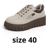 Women's Fashion Lace-up Platform Sneakers - Casual