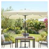 Outsunny 6.5x4ft Rectangle Patio Umbrella Aluminum