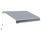 Outsunny 10' x 8' Manual Retractable Awning, Sun S
