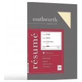 Southworth Exceptional Resume Paper, 100% Cotton,