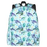 Sea Turtle Backpack for Women 16.7 inch Travel Cas