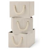 Amazon Basics Foldable Storage Bins with Rope Hand