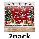 Merry Christmas Backdrop, Winter Snow Scene Christ