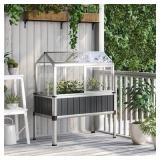 Outsunny 45'x24'x51' Raised Garden Bed with Greenh