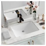 Undermount Bathroom Sink Rectangle, Hugsleek Inter