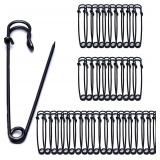 40Pcs Large Safety Pins,3' Heavy Duty Steel Safety