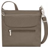 Travelon Anti-Theft Classic Mini Shoulder Bag, Nut