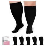 UISLII Plus Size Compression Socks Wide Calf Women