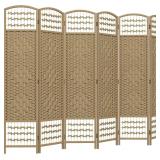 HOMCOM 6 Panel Room Divider, 5.6 ft Tall Folding P