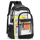 KIMNERPU Clear Backpack, Heavy Duty PVC Transparen