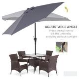Outsunny 8.5FT Patio Umbrella, Round Garden Paraso