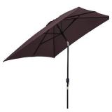 Outsunny 6.5x10ft Rectangle Aluminum Tilt Patio Um
