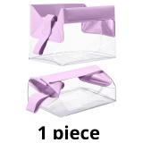 2 Pcs Clear Toiletry Bags with Magnetic Closure TS