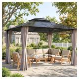 Outsunny 10' x 12' Outdoor Gazebo Canopy, Double R