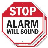 Stop Alarm Will Sound (2 Pack) 10 inch X 10 inch O