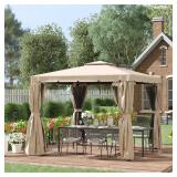 Outsunny 10' x 10' Outdoor Patio Gazebo, Double Ro