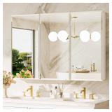 TokeShimi 48 x 32 Medicine Cabinet with Mirror, As
