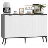 HOMCOM Modern Sideboard Buffet Cabinet, 47' Kitche