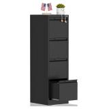4-Drawer File Cabinet with Lock,Metal Vertical Fil