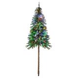 HOMCOM 6ft Tall Prelit Artificial Christmas Tree,