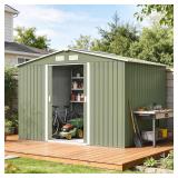 Outsunny 9' x 6' Garden Storage Shed with Foundati