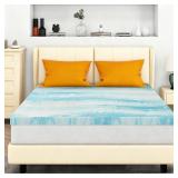 IULULU Mattress Topper Queen Size, Gel Memory Foam