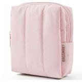 BAGSMART Mini Makeup Bag, 01-Baby Pink, Makeup Bag