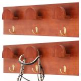 Teenyyou 6 Pcs Wooden Bridle Rack Hooks, Vintage S