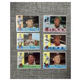 1960 Topps Baseball 6x Indians Players Cards